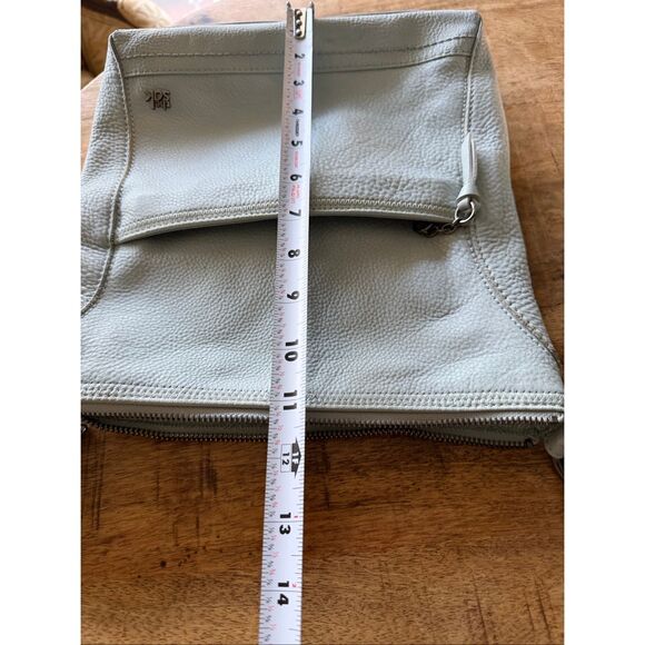 The Sak Leather Crossbody Bag Ice Grey Adjustable Strap Shoulder Purse - Picture 3 of 8